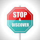Stop and discover traffic sign