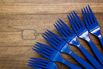 Plastic disposable fork