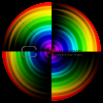 Abstract rainbow colours on a  background