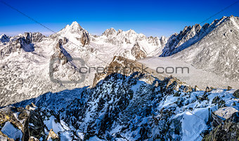 Winter mountains panorama in High Tatras, Slovakia