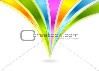 Colorful shiny waves vector background
