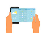 Mobile app for weather forecast