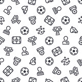 Soccer Icons Seamless Background