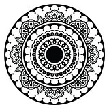 Mehndi, Indian Henna floral tattoo round pattern