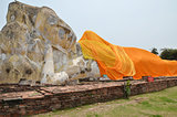 Wat Lokayasutharam is Temple of Reclining Buddha in Ayutthaya 