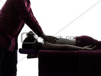 massage therapist  silhouette