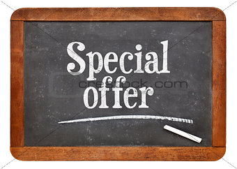 special offer blackboard sign