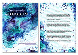 Poster Template with Watercolor Splash.
