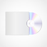 Vector realistic  blank compact disc