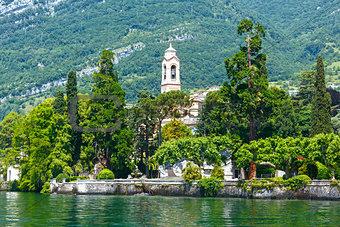 Lake Como (Italy) shore view.