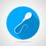 Sperm cell flat round vector icon