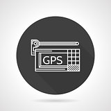 GPS black round vector icon
