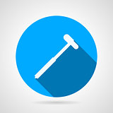 Reflex hammer flat round vector icon