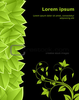 Template with leaves