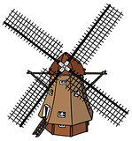 Classic dutch windmill