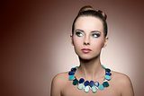 girl with turquoise make-up