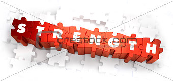 Strength - Text on Red Puzzles.