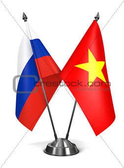 Russia and Vietnam - Miniature Flags.