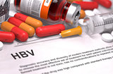 Diagnosis - HBV. Medical Concept. 3D Render.