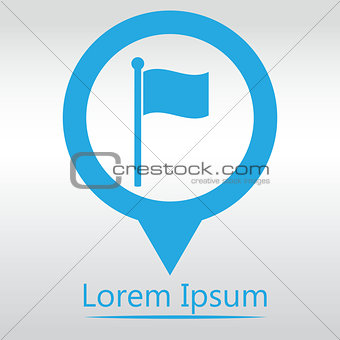 flag icon website mark map sign symbol element. icon map pin