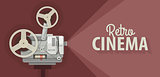 Retro movie projector for old films show