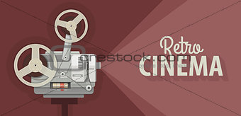 Retro movie projector for old films show
