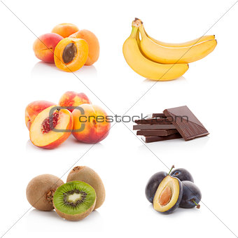 Ripe fresh fruit collection