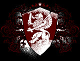 ornamental heraldic shield