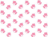 Baby background cats pink seamless