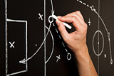 Hand Drawing Soccer Game Tactics 