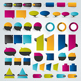 Collections of infographics flat design elements. Vector illustration. 