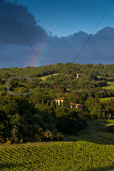 Evening landscape. Tuscany, Italy