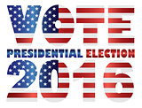 Vote 2016 USA Presidential Election Illustration