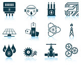 Set of energy icons