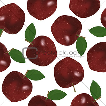 Red apple seamless pattern