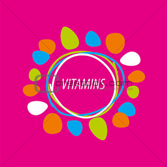 vector logo abstract colored vitamins