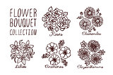 Handsketched bouquets collection