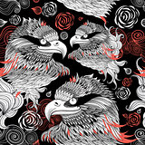 graphic design portraits of eagles