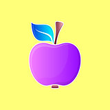 Abstract violet apple