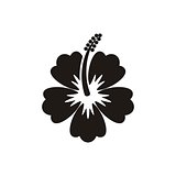 Vector hibiscus silhouette icon