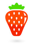 fruit icon with isolated strawberries
