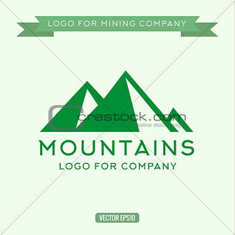 Logo abstract mountain, vector illustration