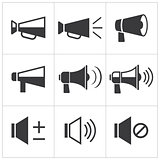 set of megaphone icon