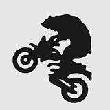 Vector Symbol Biker Bear