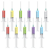 Coloured syringes