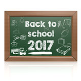 Back to school 2017 green blackboard