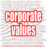 Corporate values word cloud