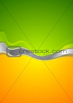 Abstract green and orange background