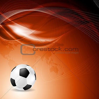Soccer bright background with abstract waves