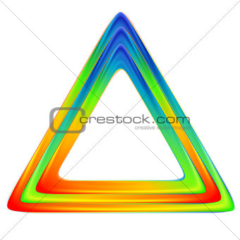 Bright triangle logo. Rainbow colors